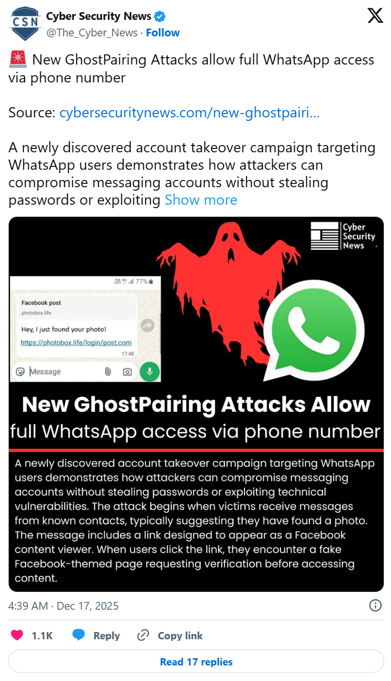 GhostPairing Attack